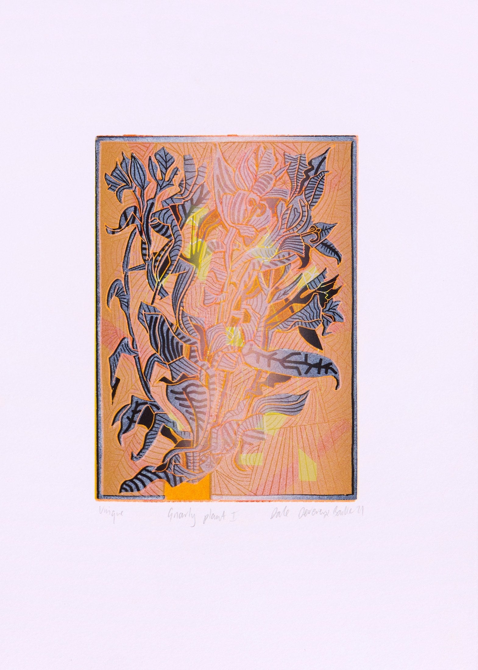 Dale Devereux Barker – Gnarly Plant (signiertes Blatt)