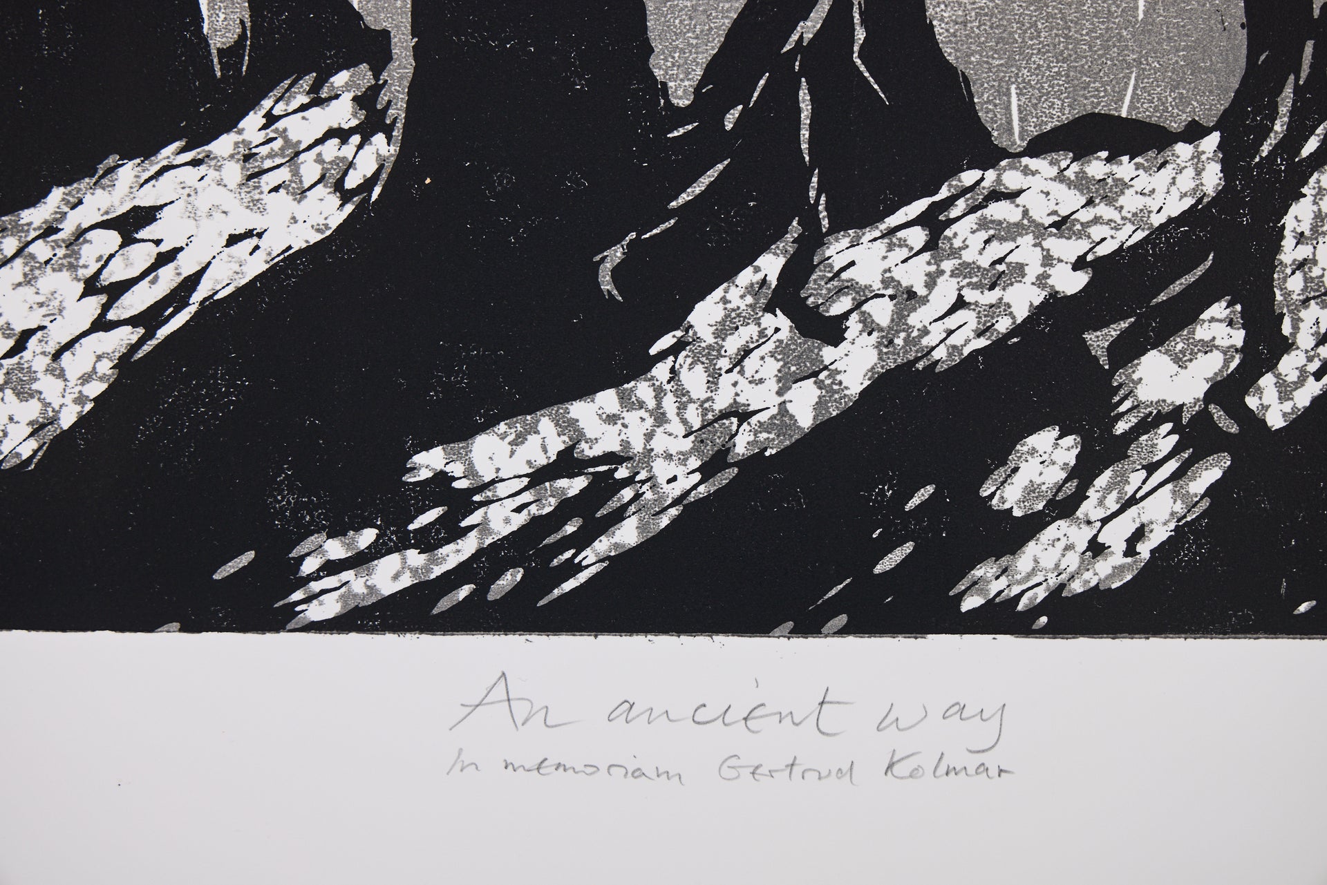 Handschriftlicher Titel An Ancient Way und Widmung In memoriam Gertrud Kolmar