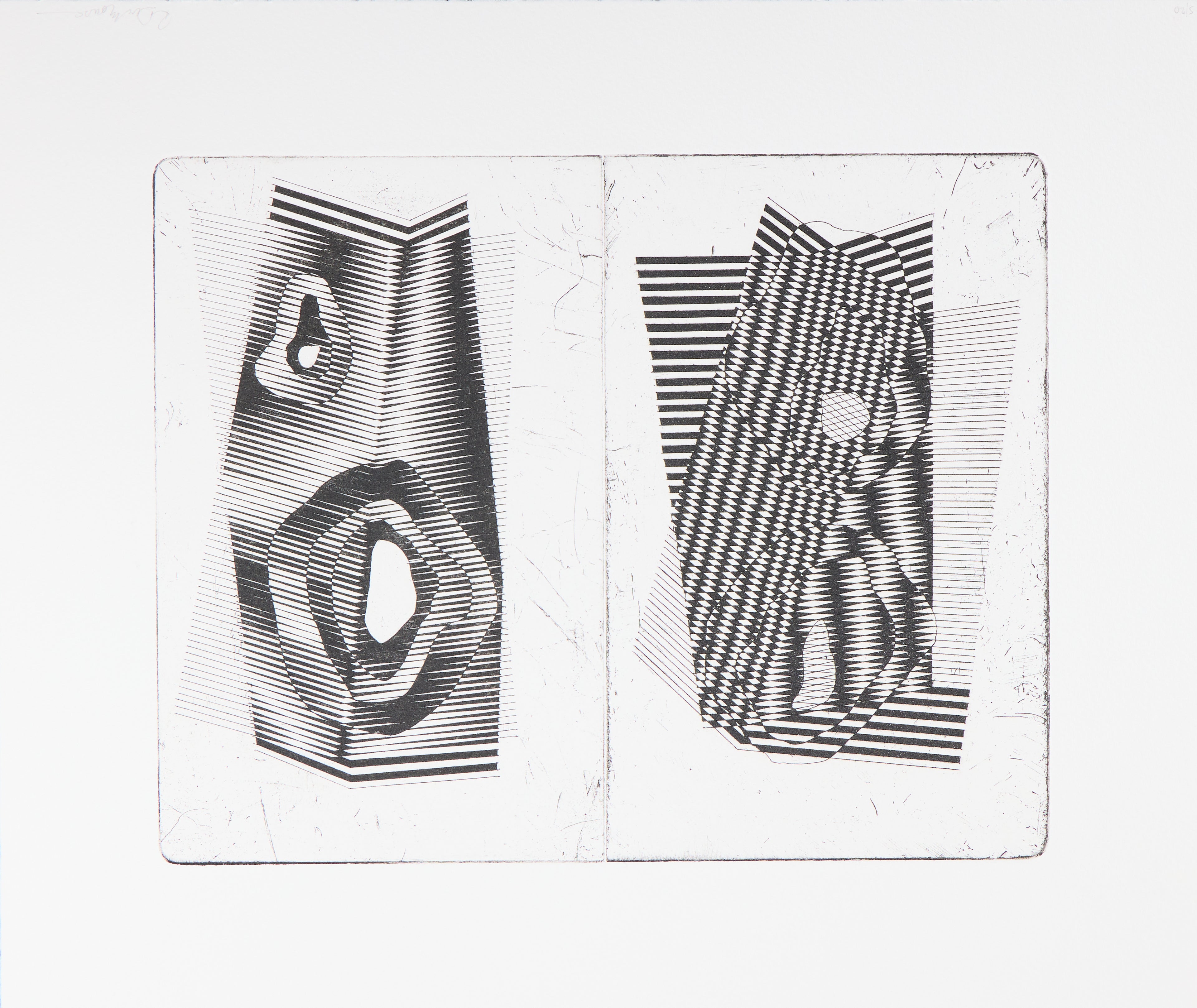 Radierung mit Aquatinta "North Uist Sketchbook i" von Rachel Duckhouse, 2020