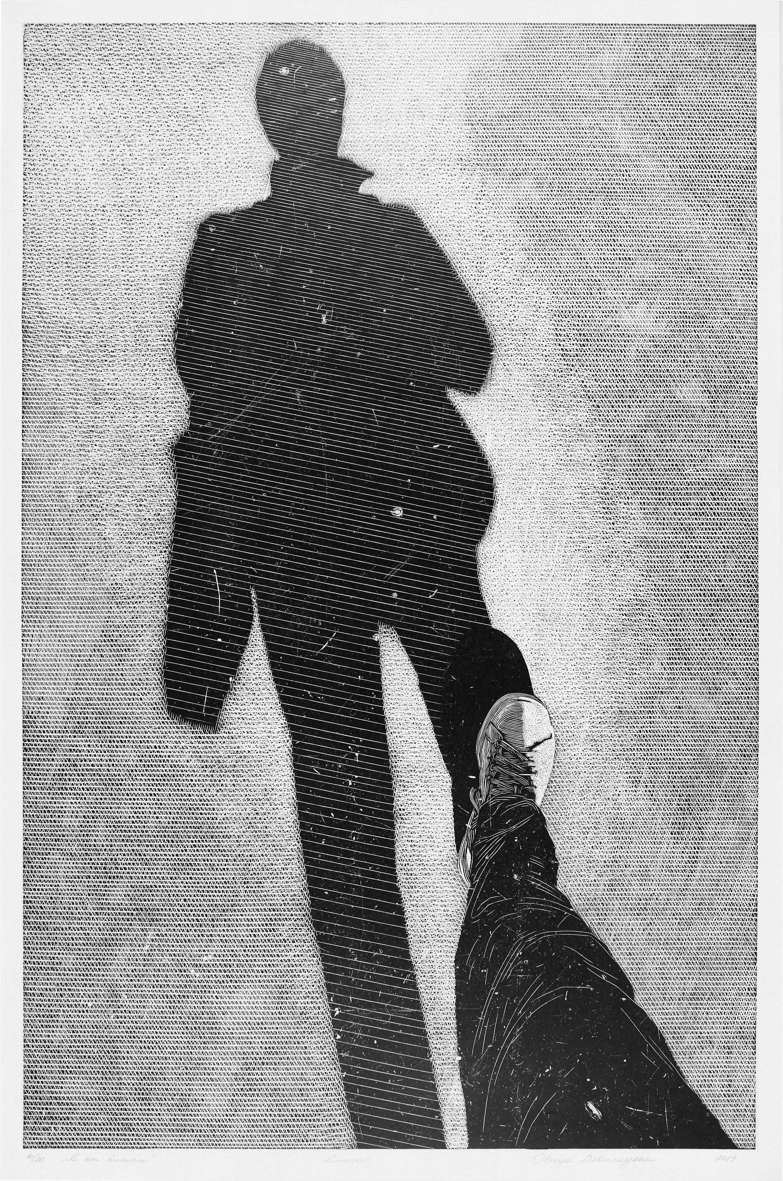Olesya Dzhurayeva – I am Human, 2019 (mit Papierrand)