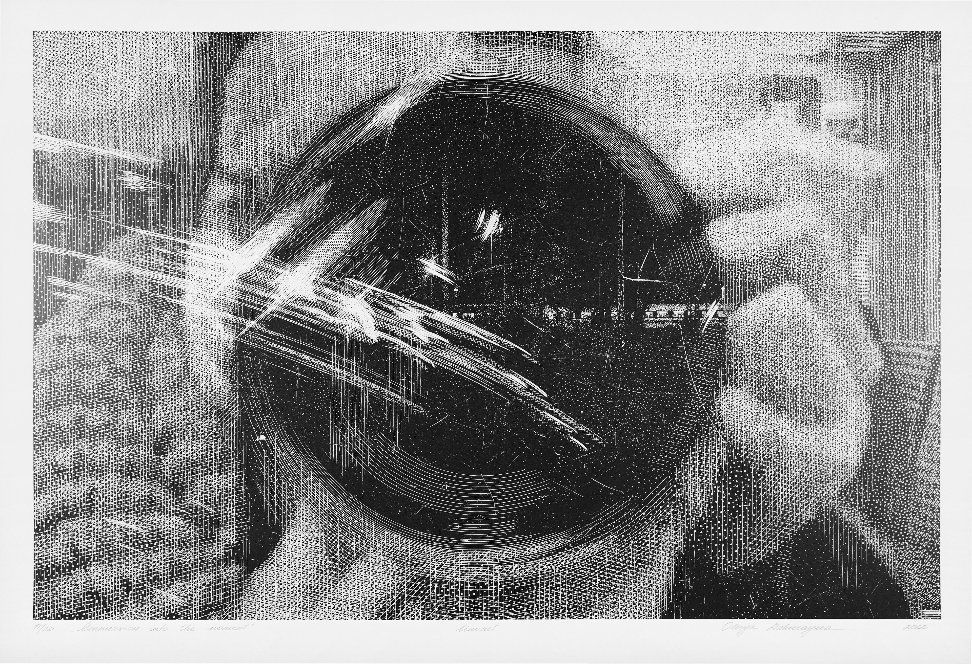 Olesya Dzhurayeva – Immersion into the Moment, 2022 (mit Papierrand)