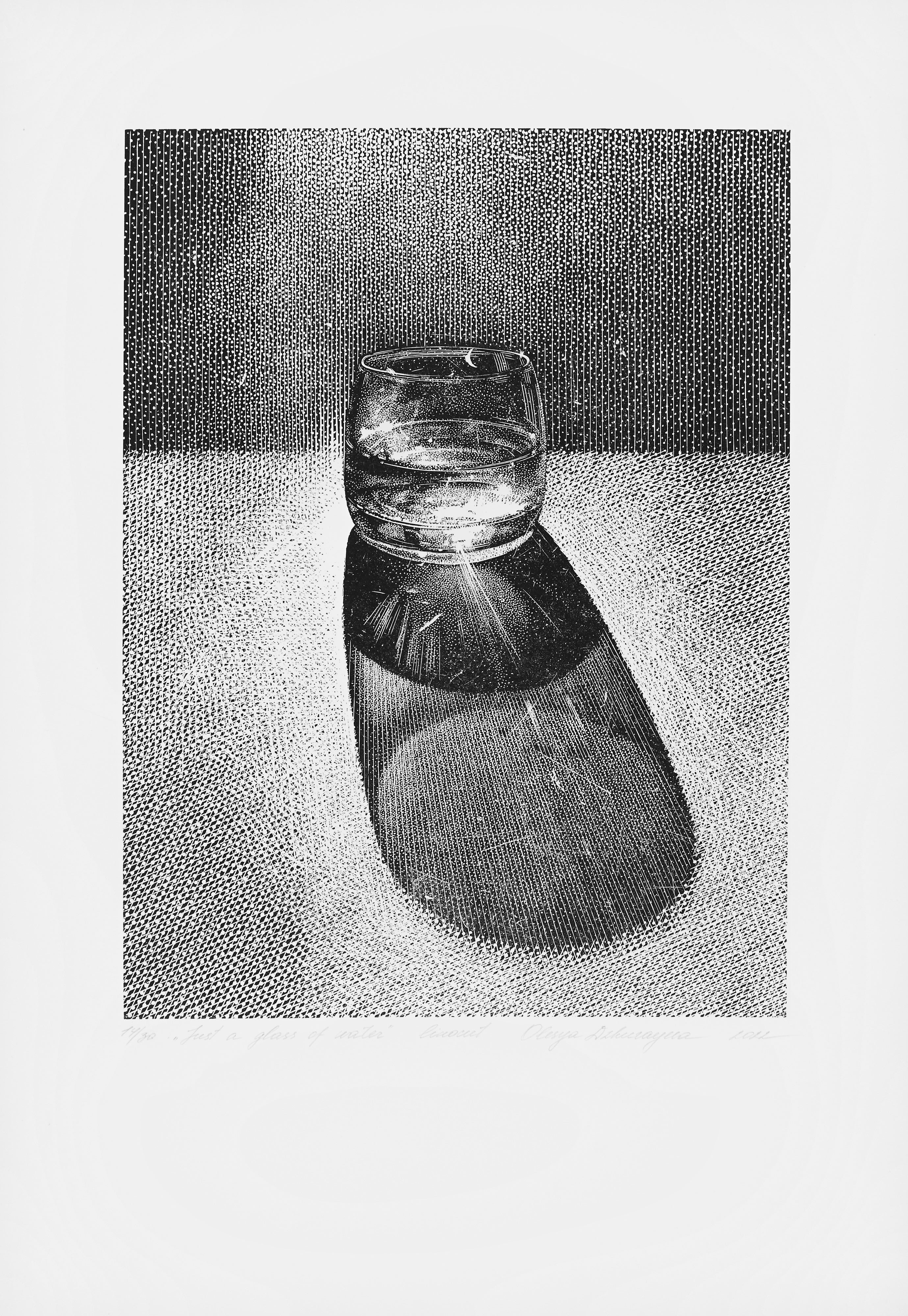 Olesya Dzhurayeva – Just a Glass of Water, 2022 (mit Papierrand)