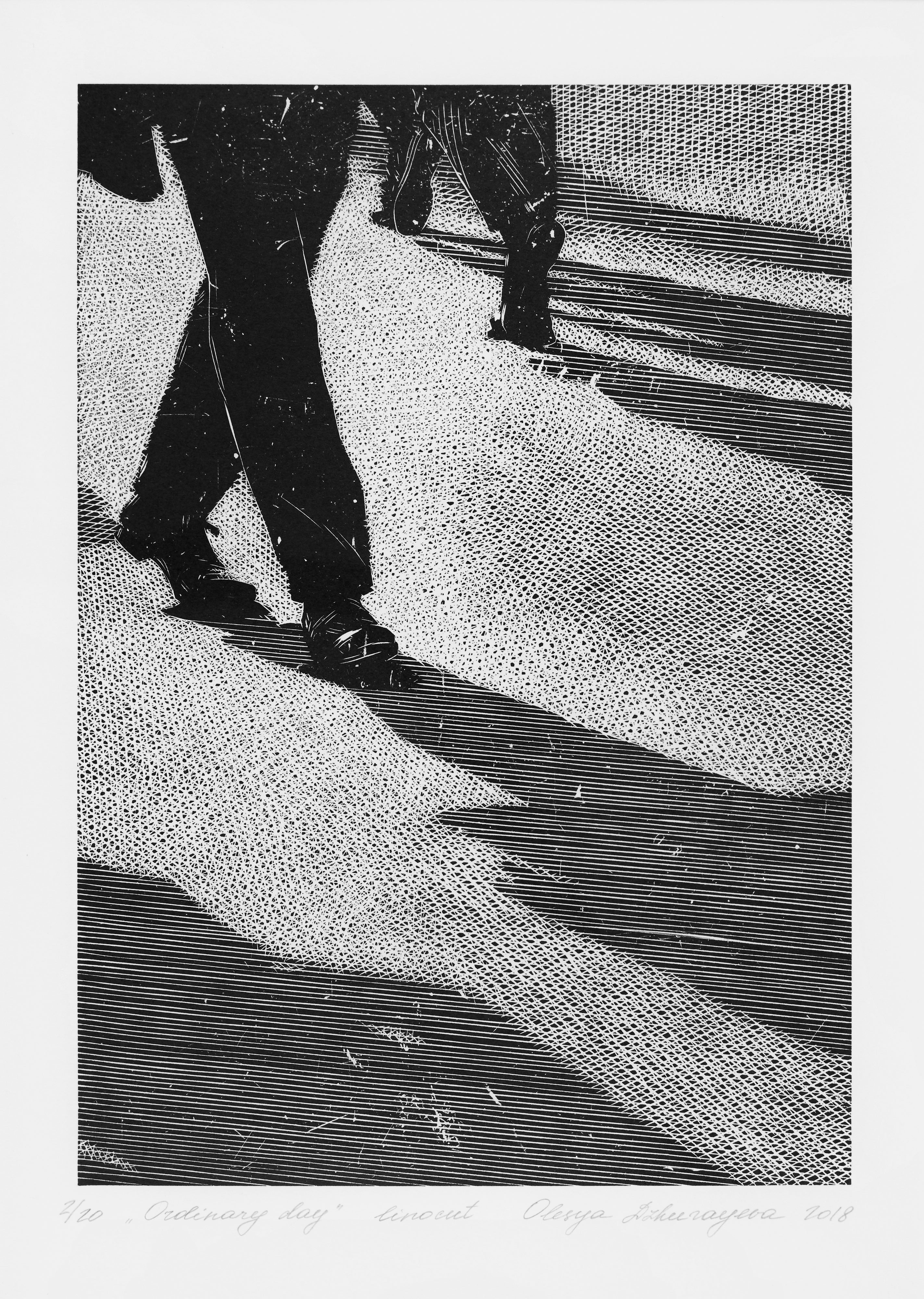 Olesya Dzhurayeva – Ordinary Day, 2018 (mit Papierrand)