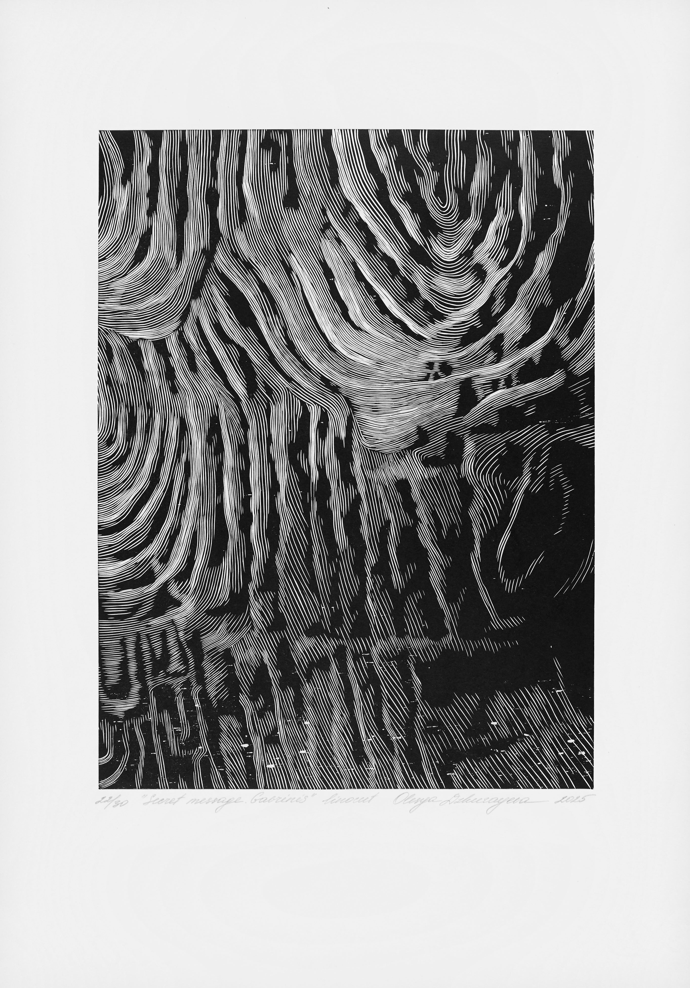Olesya Dzhurayeva – Secret Message, 2025 (mit Papierrand)