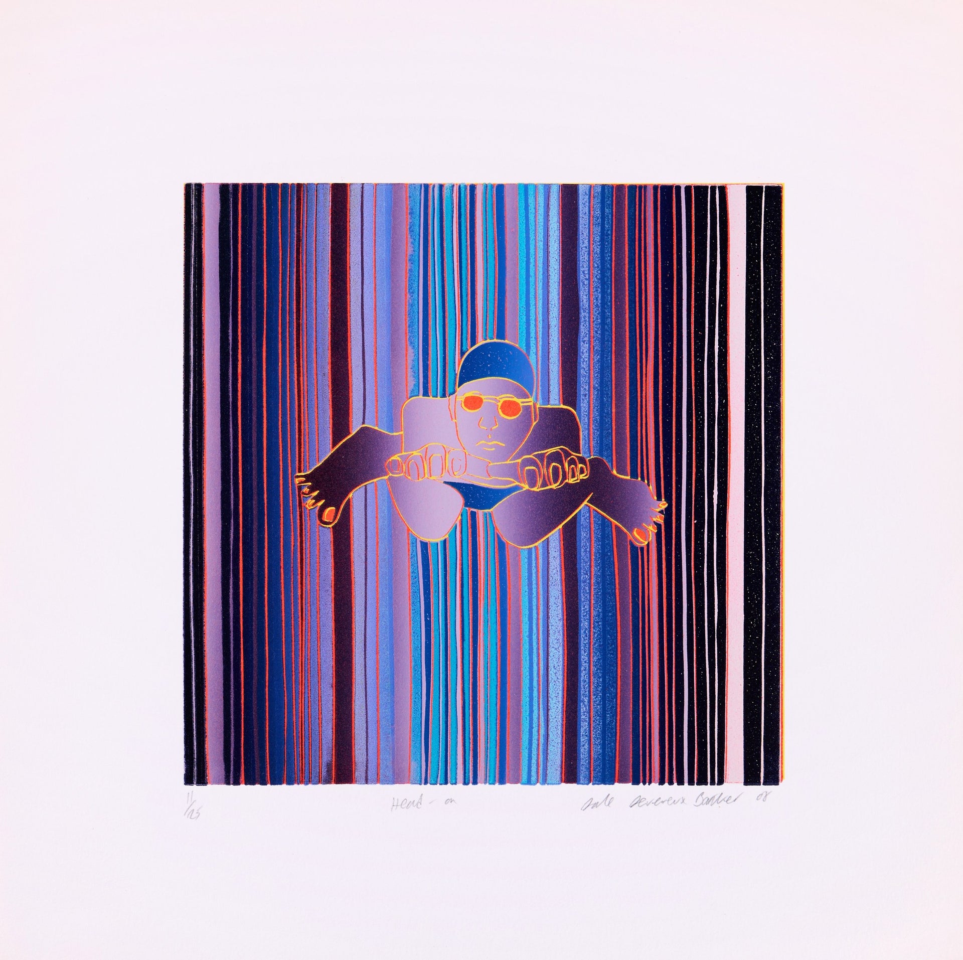 Dale Devereux Barker – Head on (signiertes Blatt)