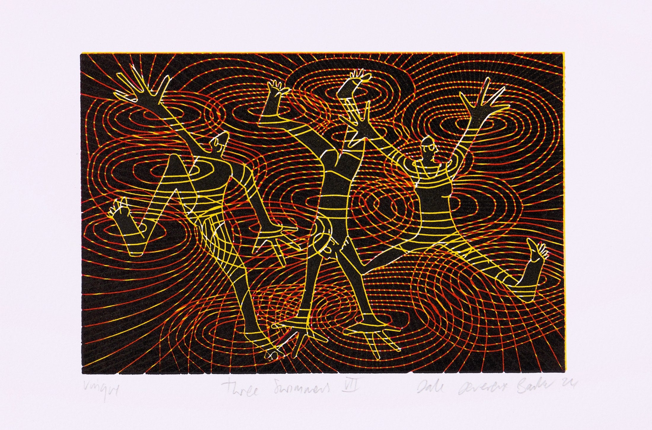 Dale Devereux Barker – Three Swimmers VII (signiertes Blatt)