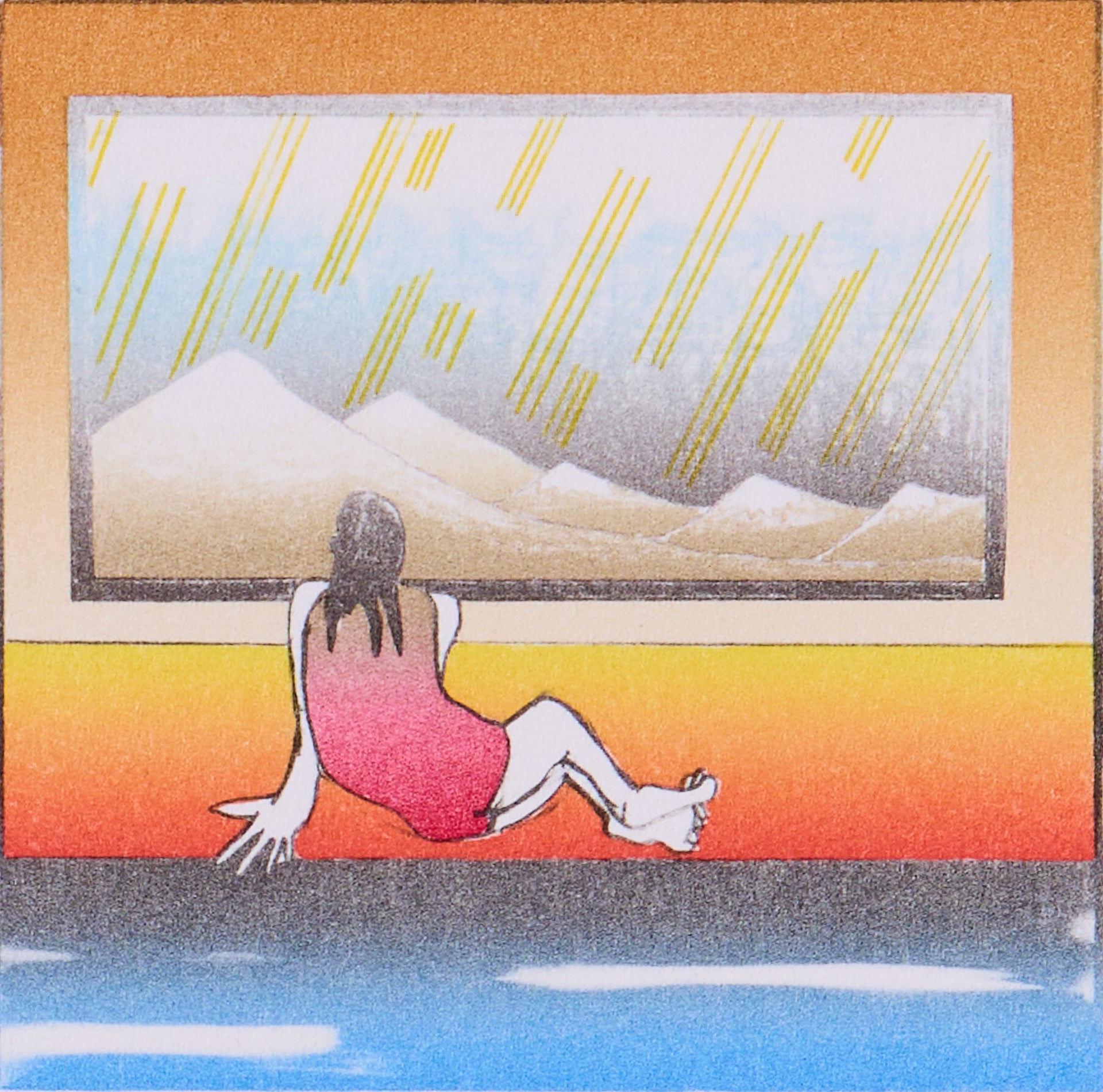 Dale Devereux Barker – Girl by a Pool (after Hokusai)