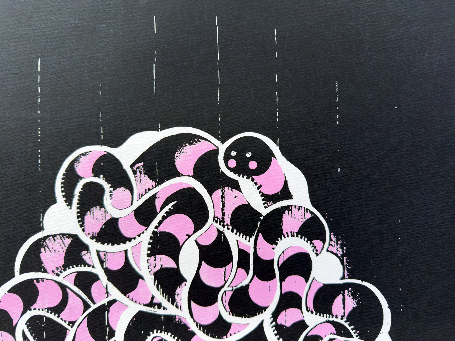 Erica Mizutani Minhoca na cabeca Serigrafie 2018