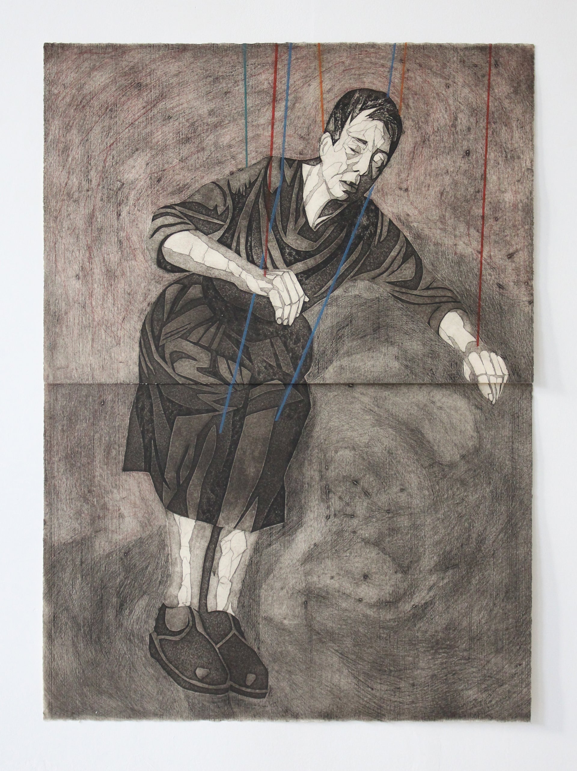 Michaela Wheater - Pelhamor IV (carmine background), 2025