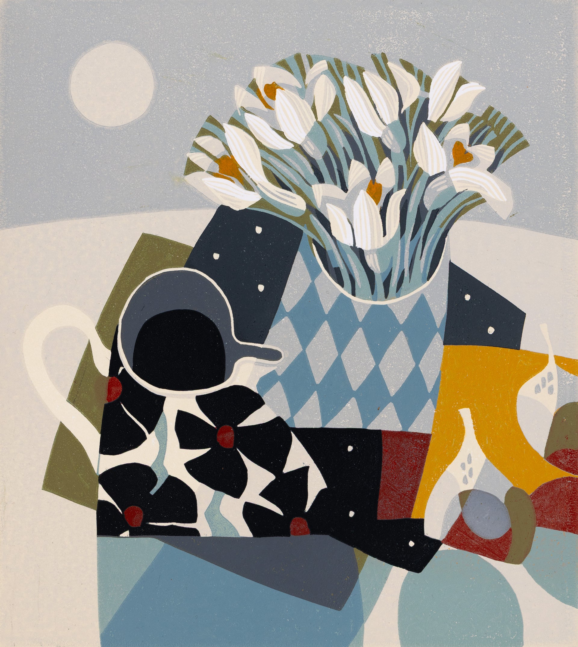 Jane Walker – Pale Sun & Flower Jug, 2025