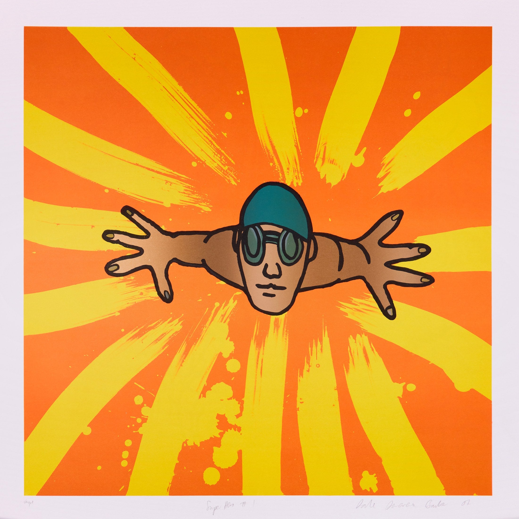 Dale Devereux Barker – Super Hero III (signiertes Blatt)