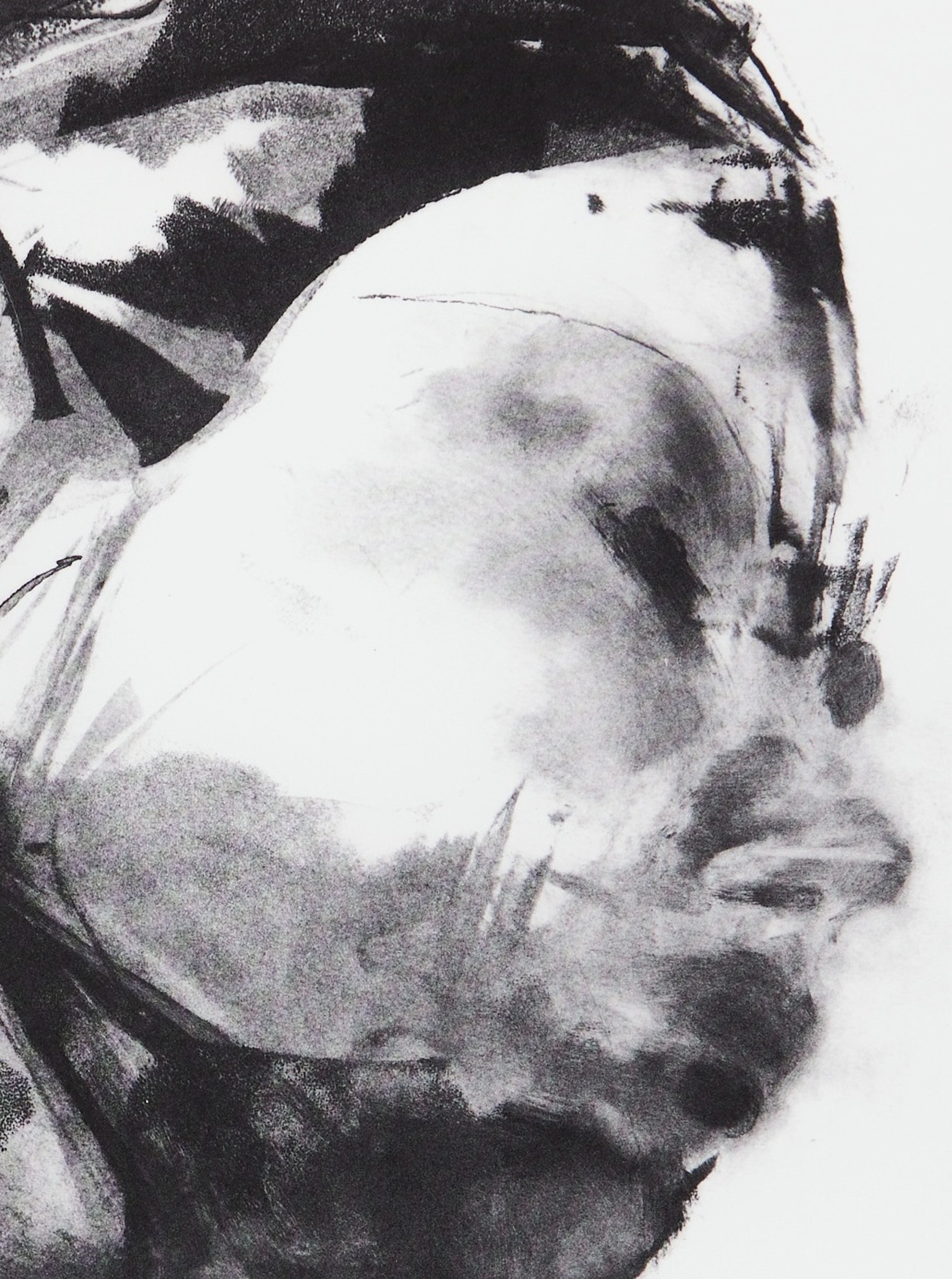 Detailausschnitt: The Beauty of Imperfect Truth No2, Photopolymer-Tiefdruck von Clare Grossman
