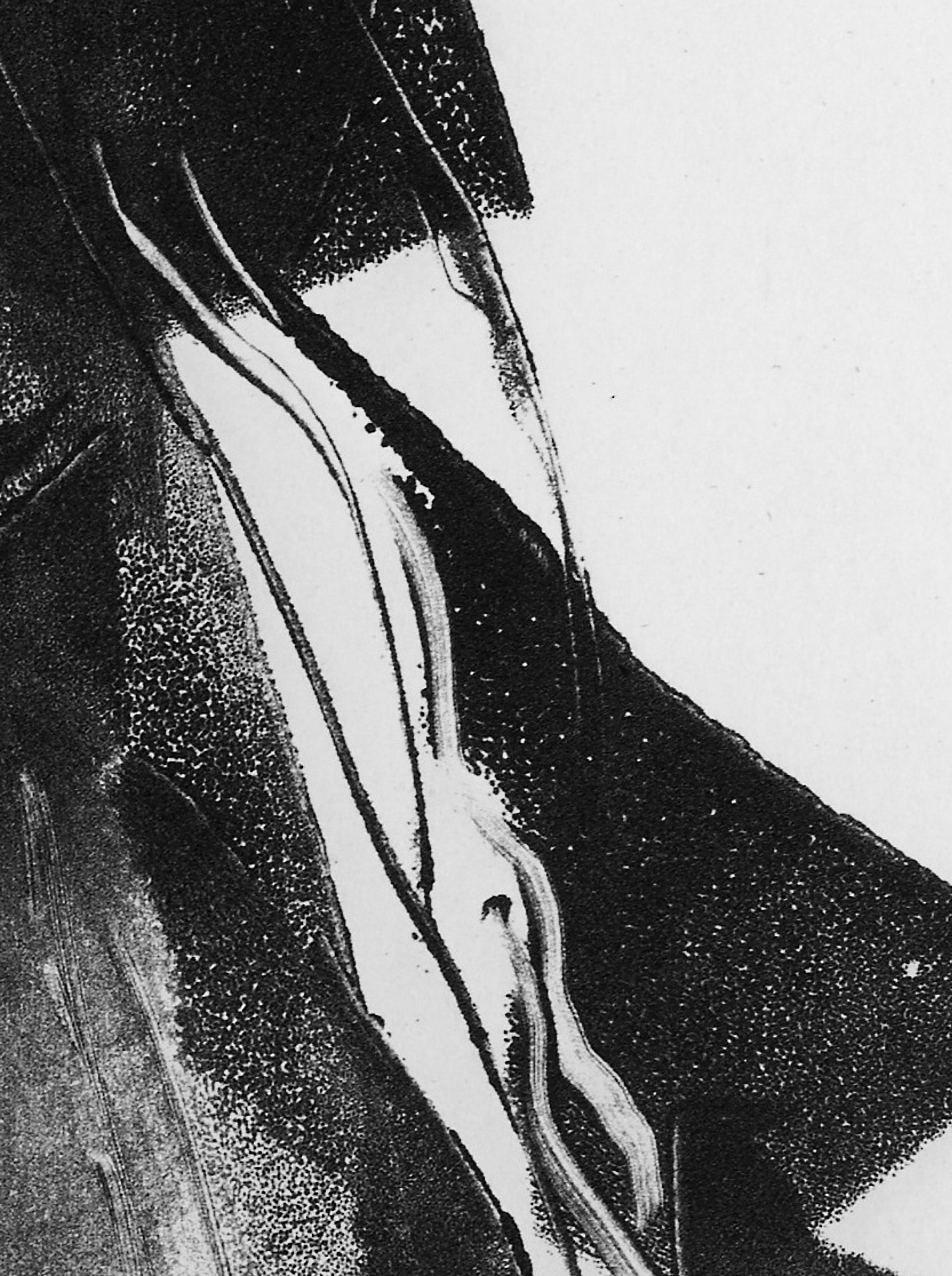 Detailausschnitt: The Minute Sound of Silence No1, Photopolymer-Tiefdruck von Clare Grossman