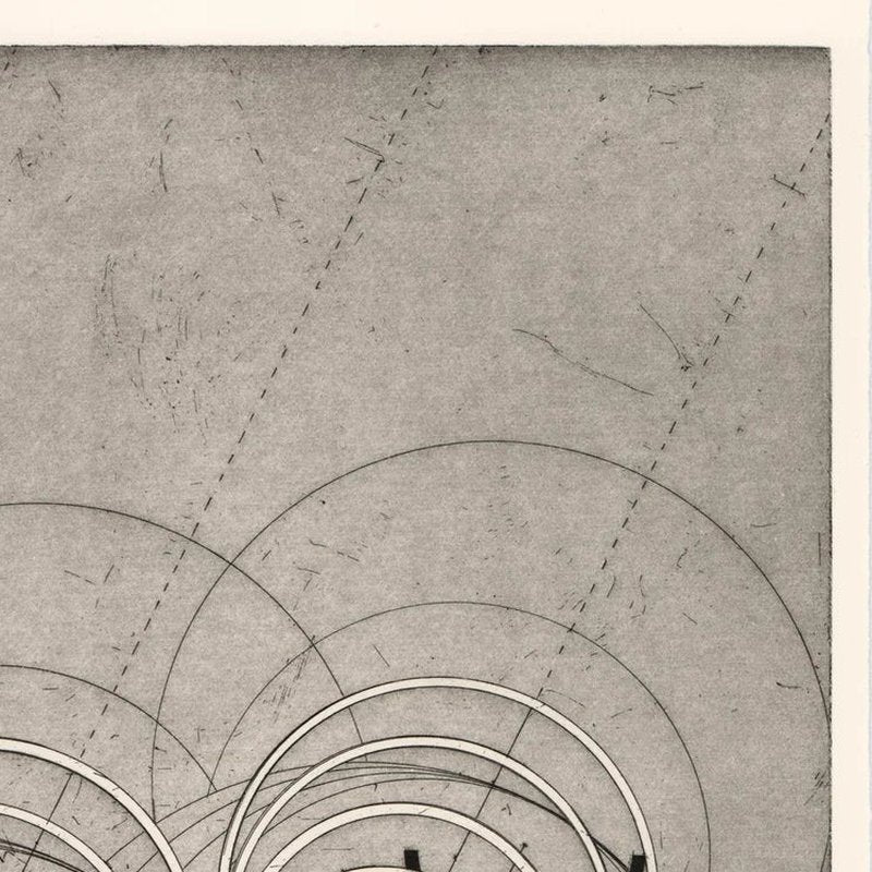 Detailansicht Radierung mit Aquatinta The Gorbals through Laurieston (G) von Rachel Duckhouse