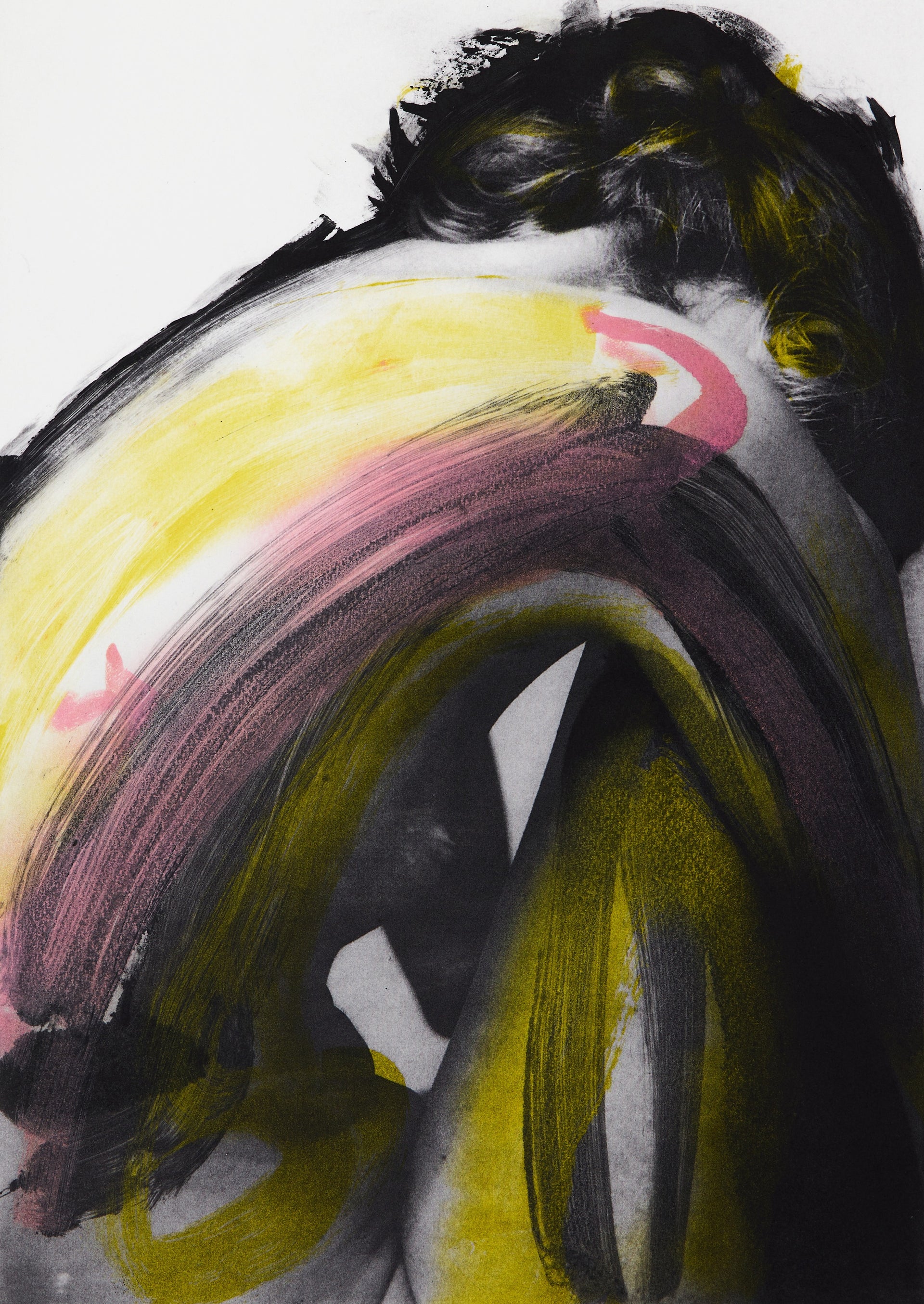 I will wait for you in Yellow & Pink (9/12), Radierung von Clare Grossman