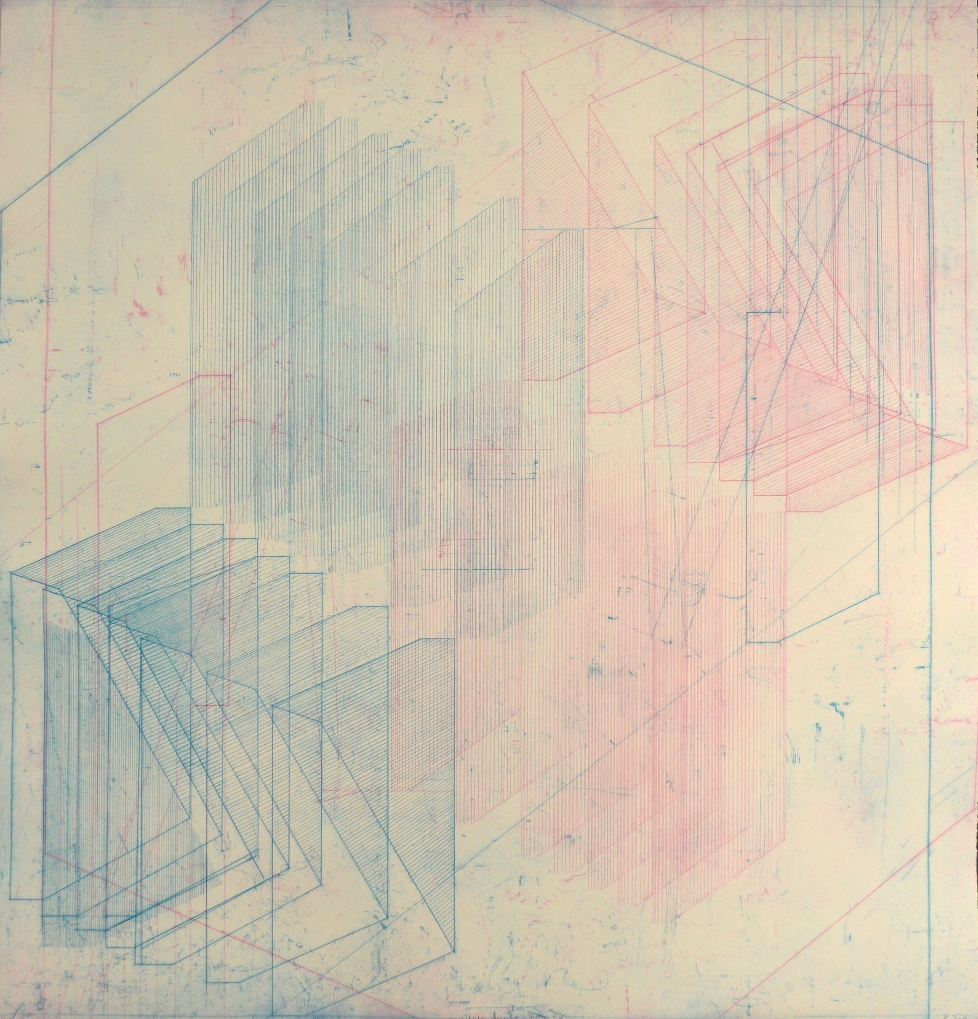 Radierung Nile Avenue Study XV von Bronwen Sleigh RSA
