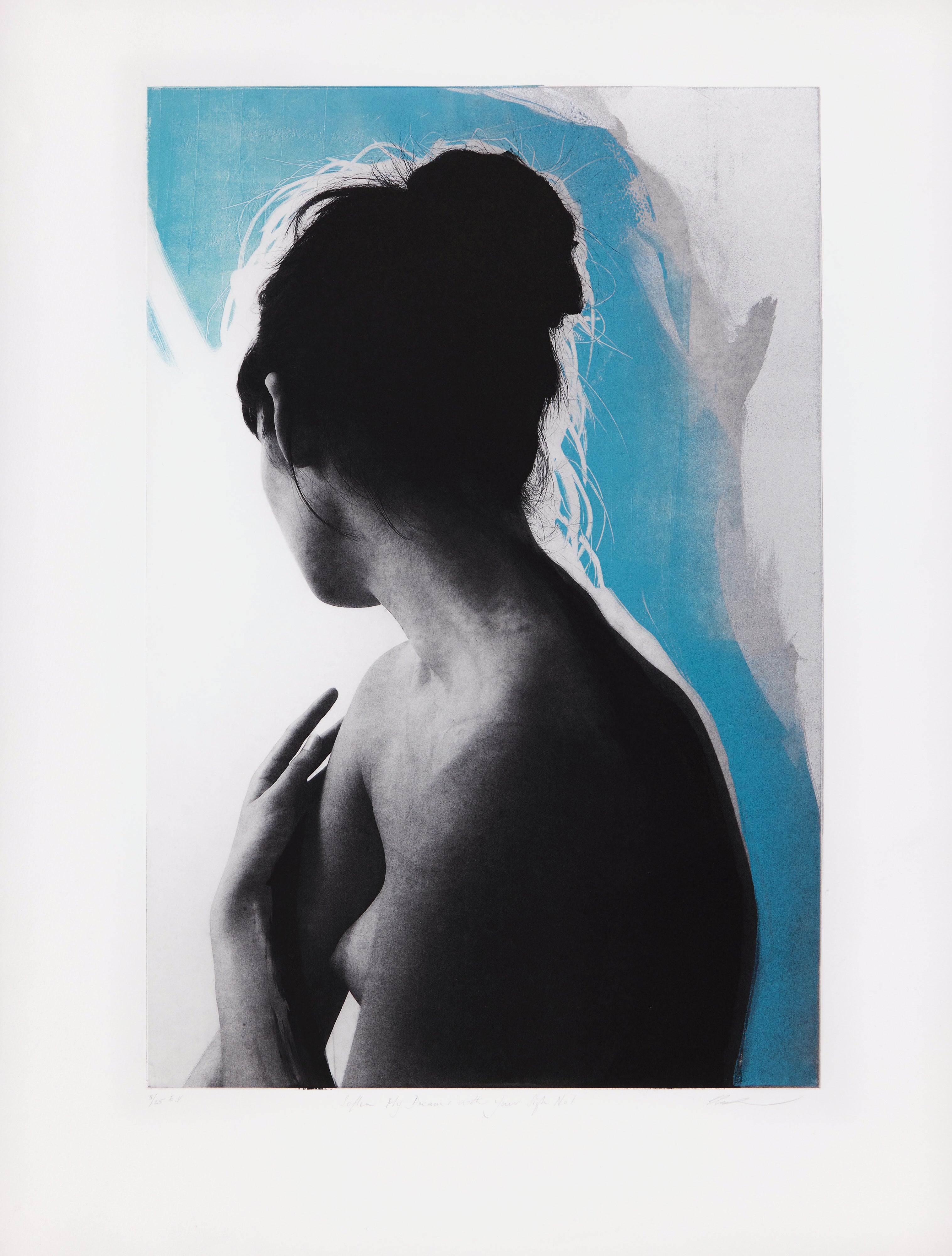 Soften my Dreams with your Sigh No1 (5/25) mit Papierrand, Radierung von Clare Grossman