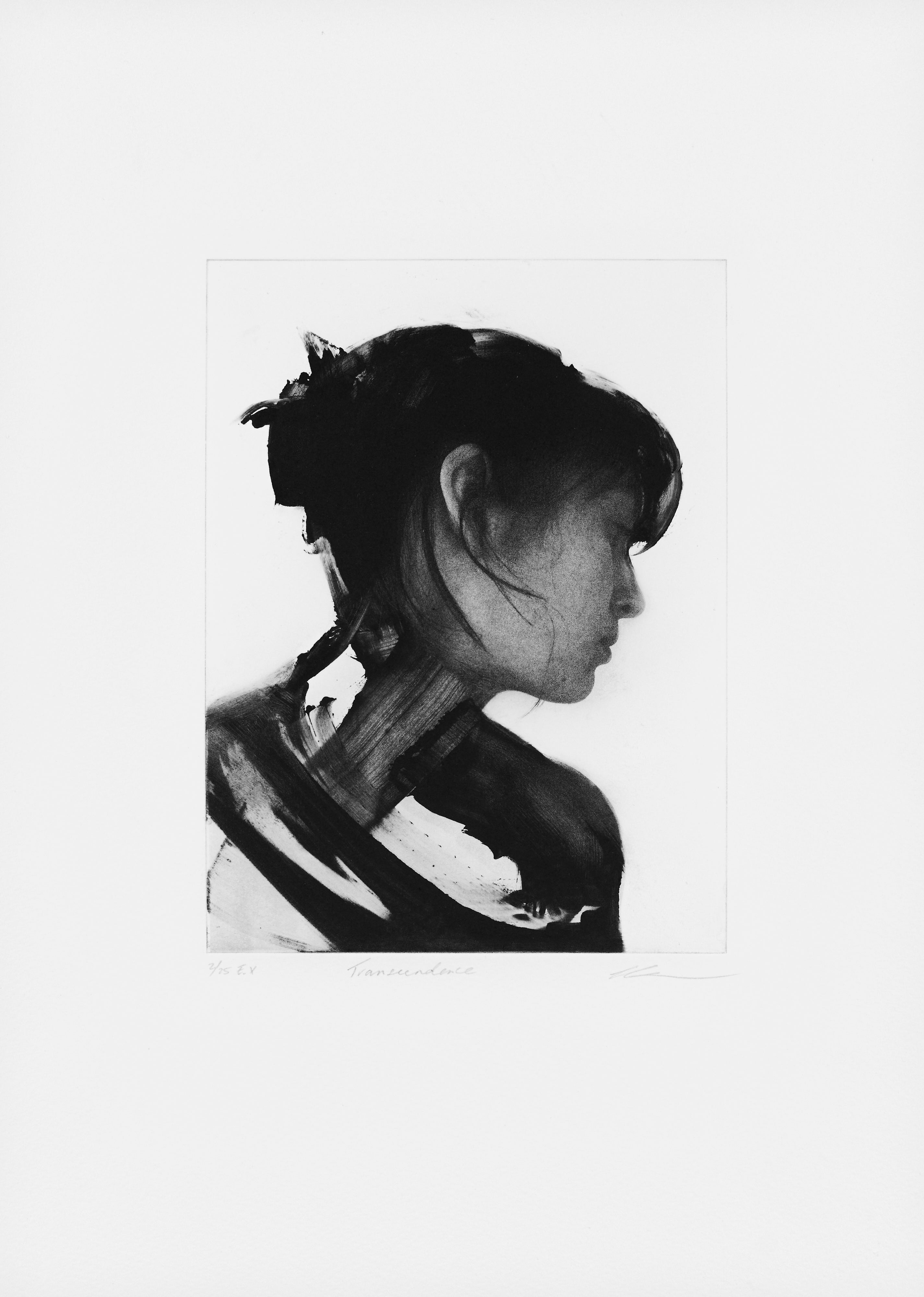 Transcendence (2/25) mit Papierrand, Radierung von Clare Grossman