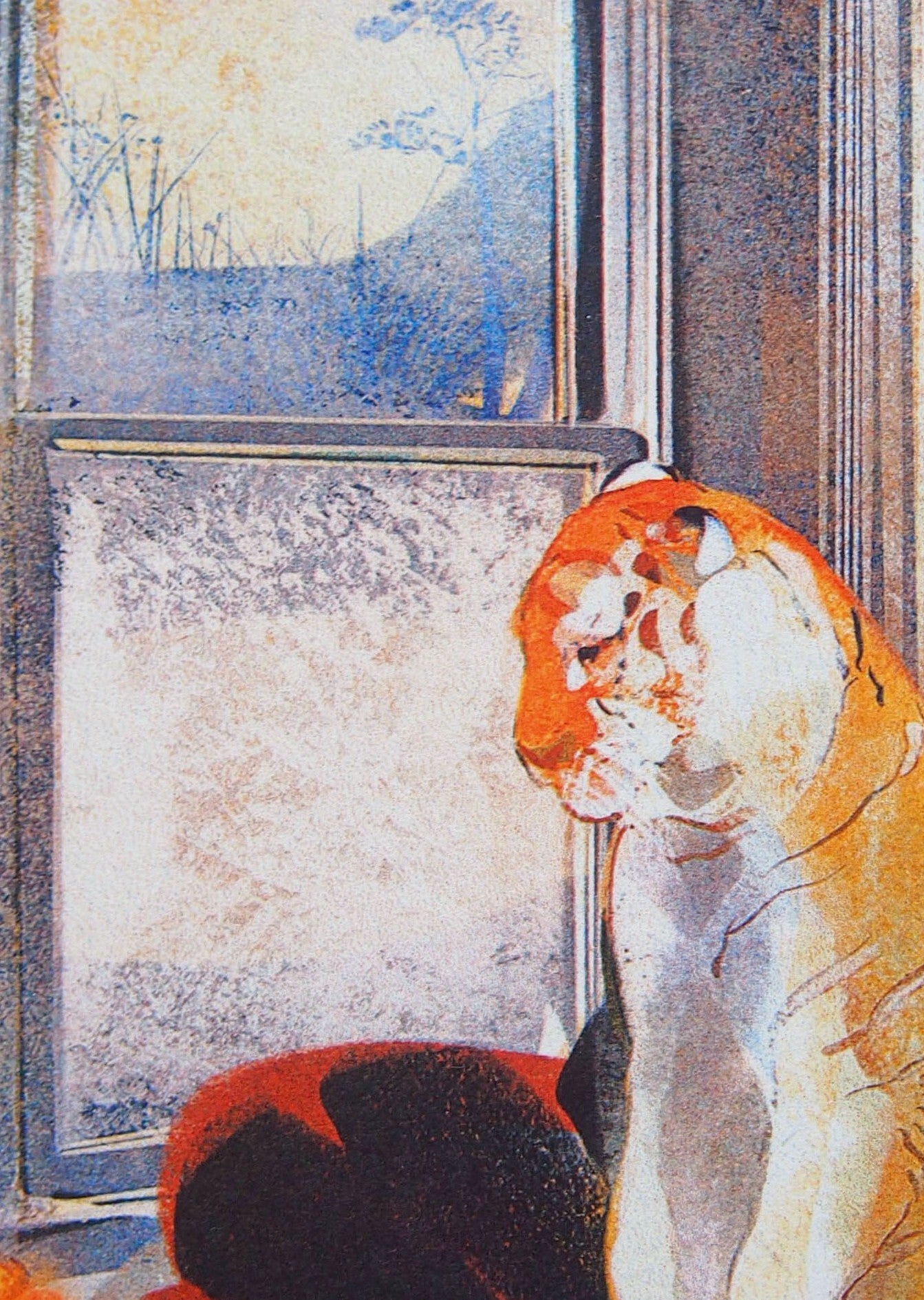 Detailansicht Risograph-Druck Dartmoor Tiger von Georgia Green