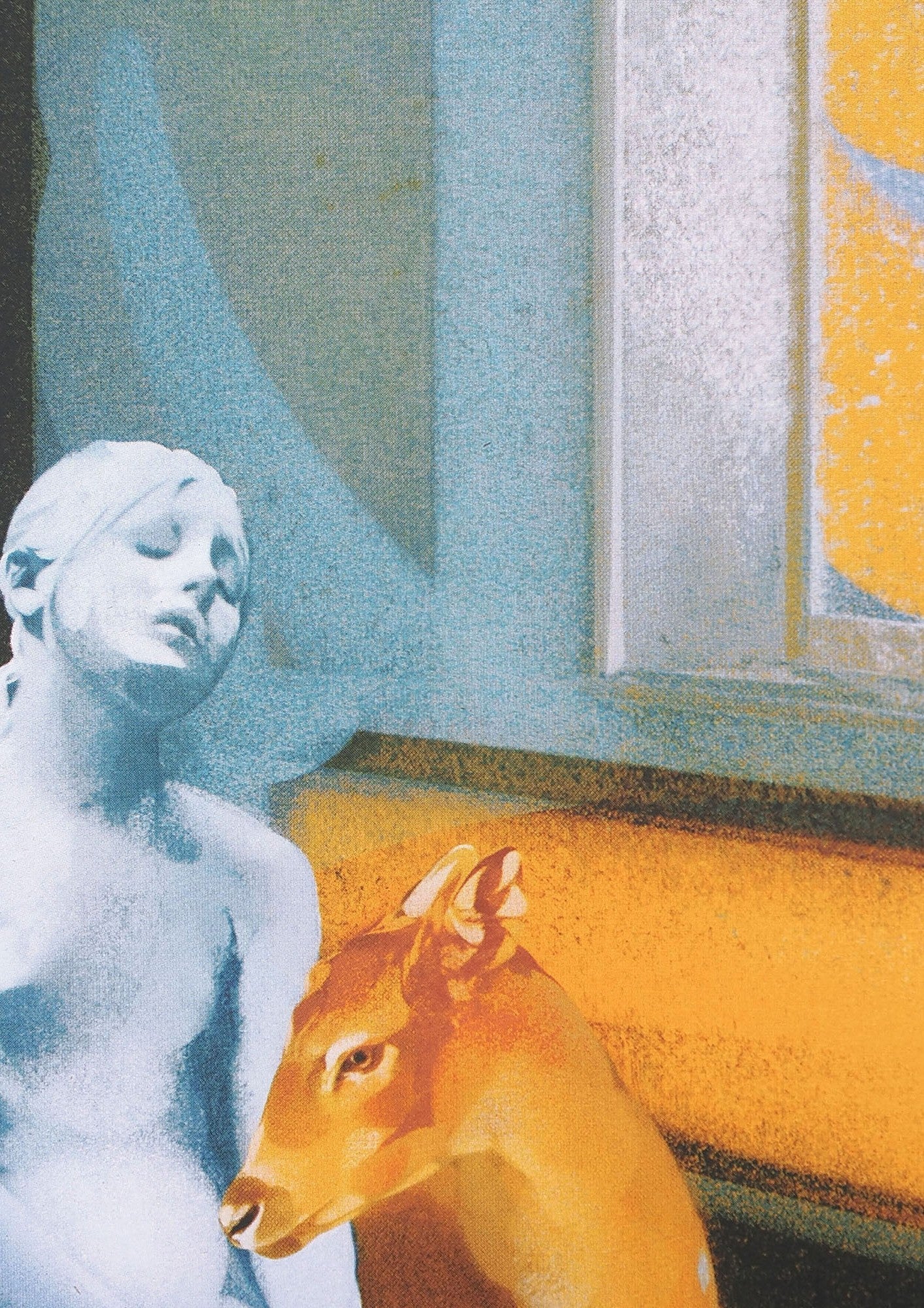 Detailansicht Siebdruck Warm in Blue von Georgia Green